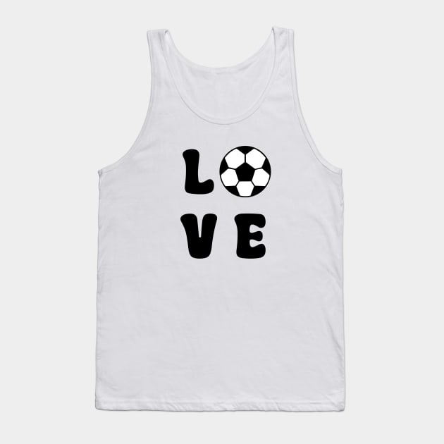 Love Soccer Black Tank Top by sapphire seaside studio